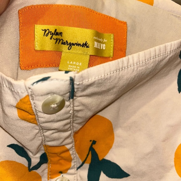 maeve x dylan mierzwinski Orange citrus print jumper dress L - Picture 2 of 5